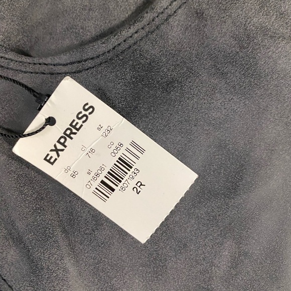 Express NWT Mid Rise Faux Suede Leather Ankle Legging Skinny Pant - Picture 6 of 6